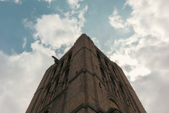 View of a cathedral tower