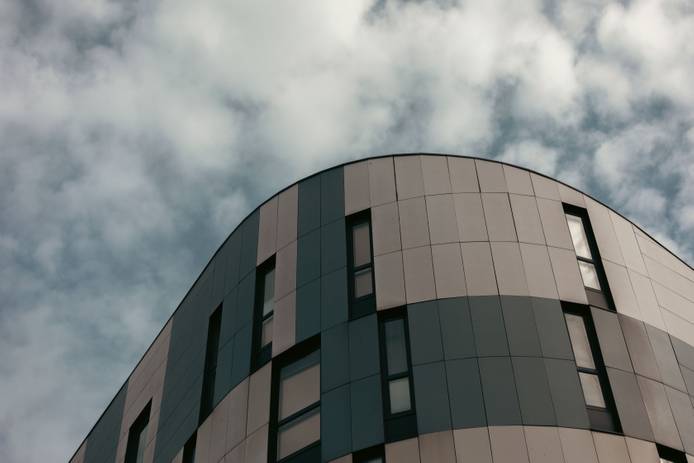 Abstract view of the exterior of the Waterfront Building