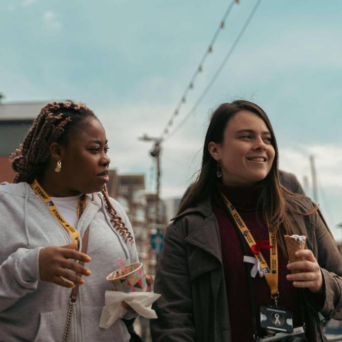 Students on Ipswich Waterfront