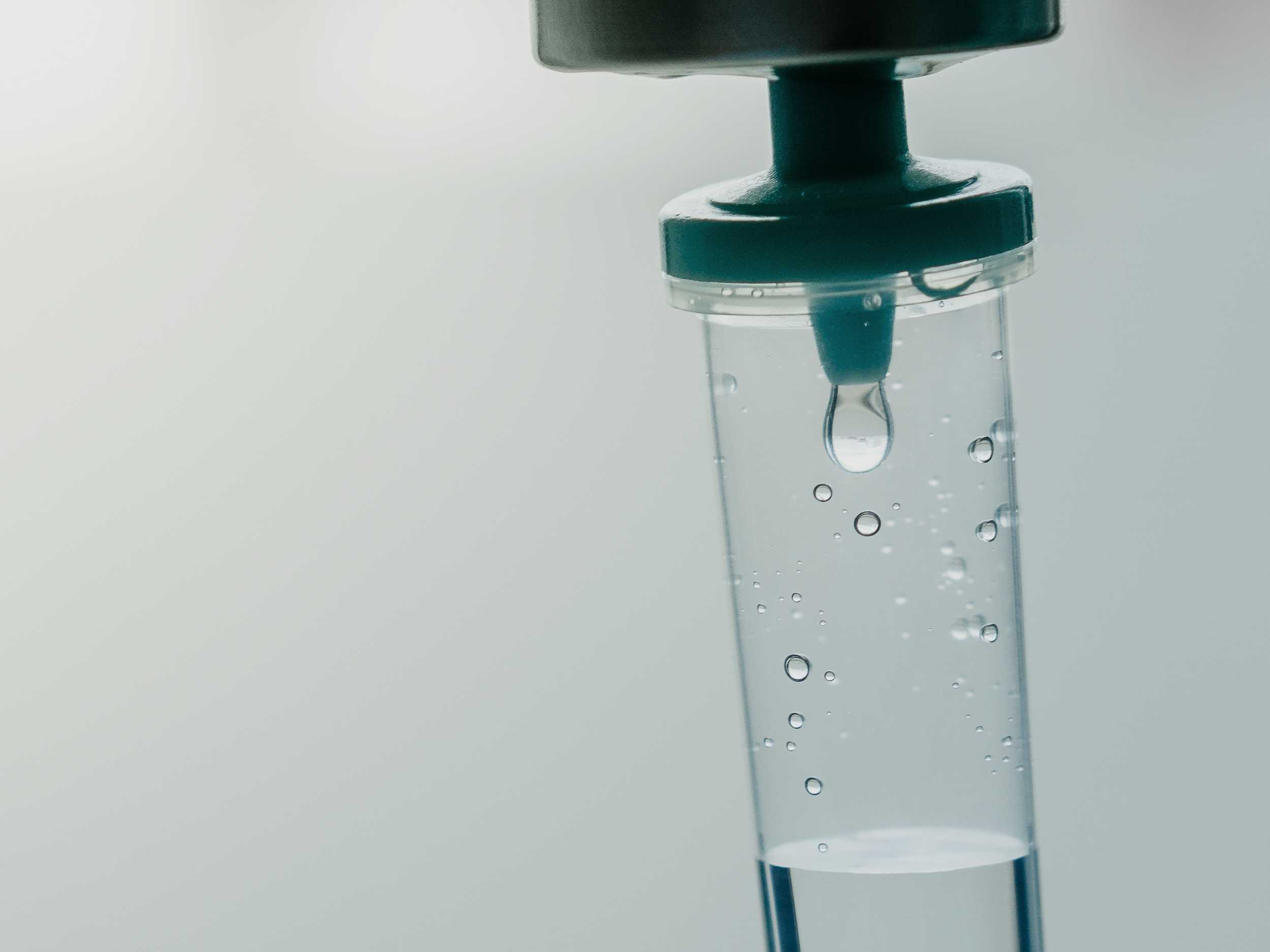 Saline solution drip