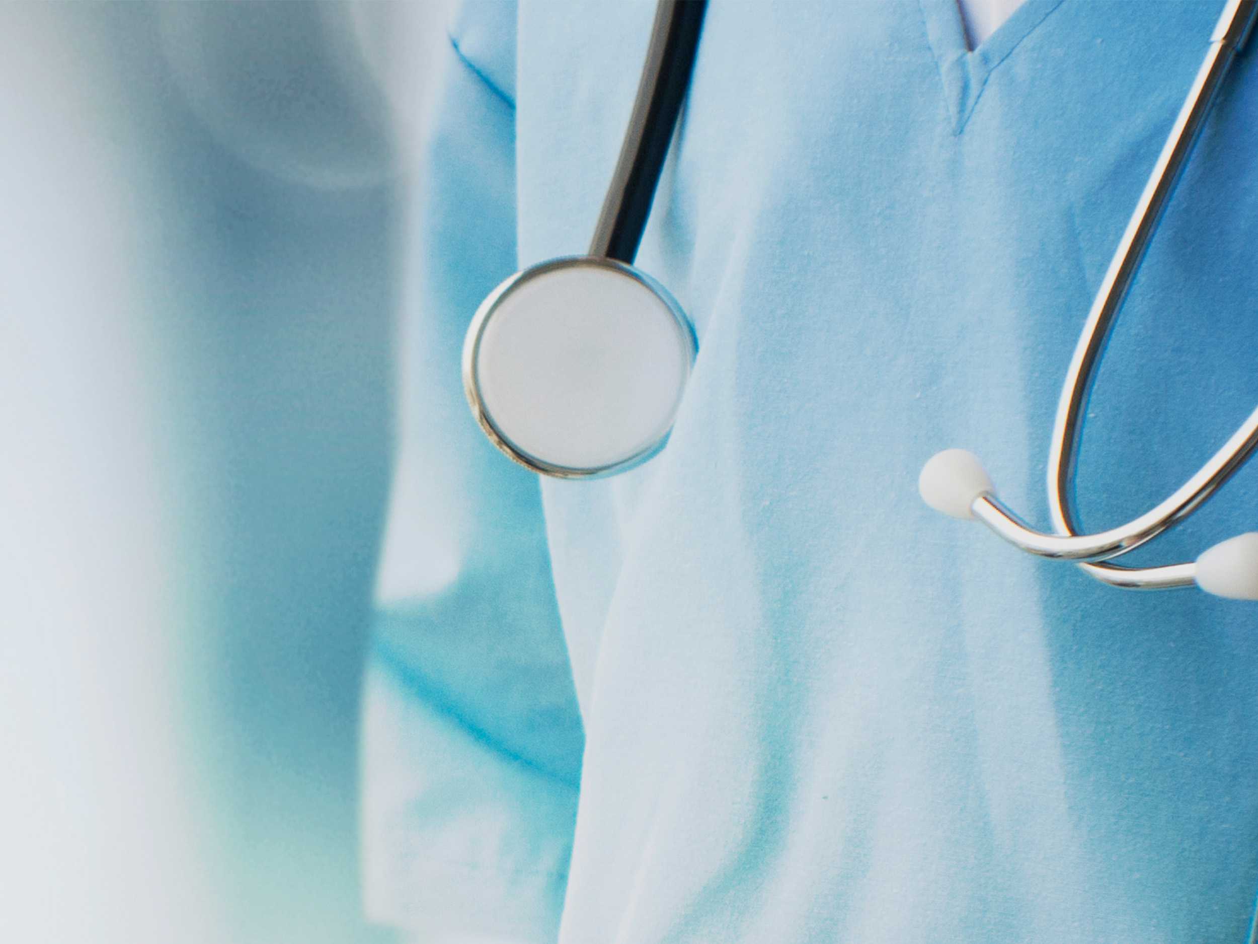 Stethoscope and scrubs