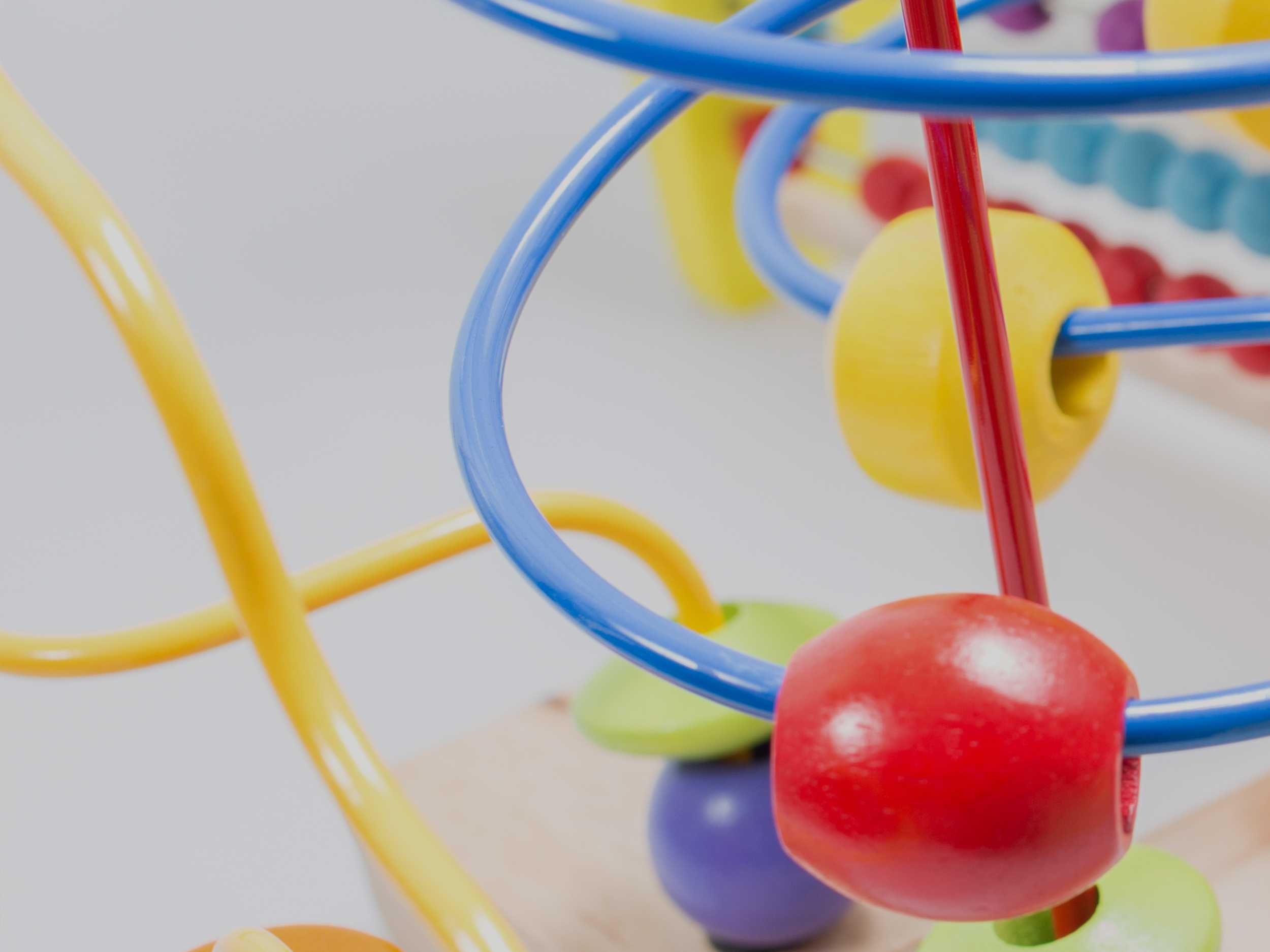 Wooden bead maze toy