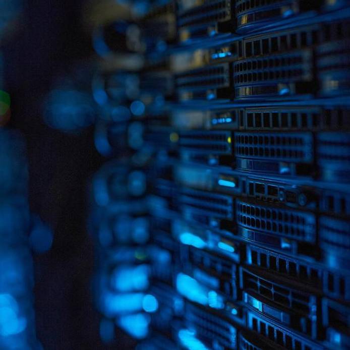 Rack server with lights