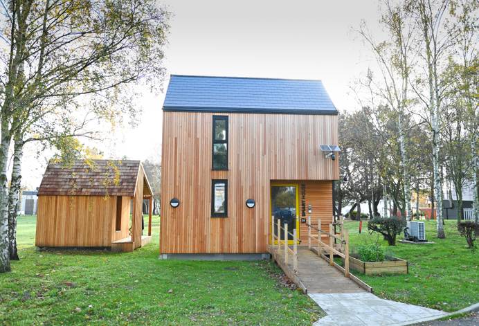 An external photo of the Smart House at Adastral Park, Martlesham