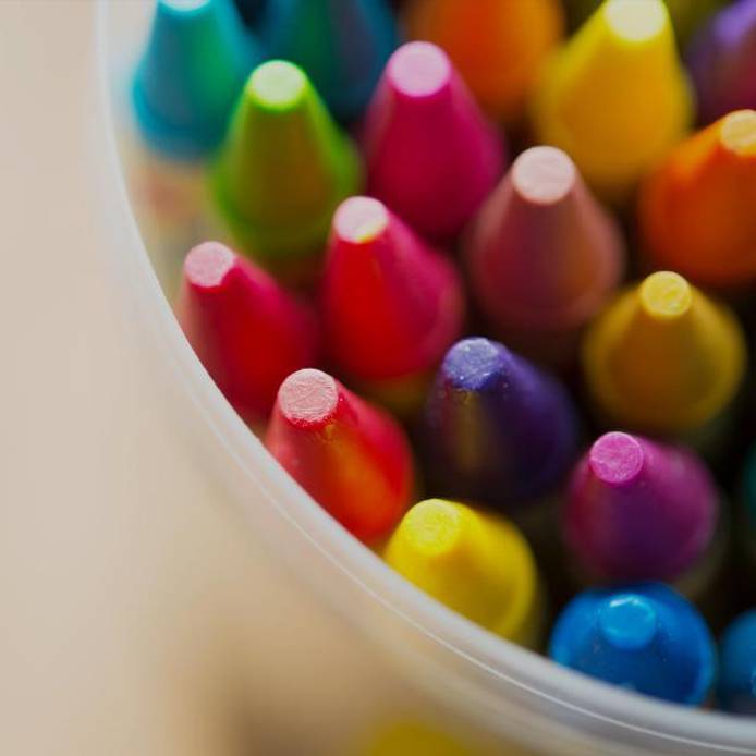 Crayons from above
