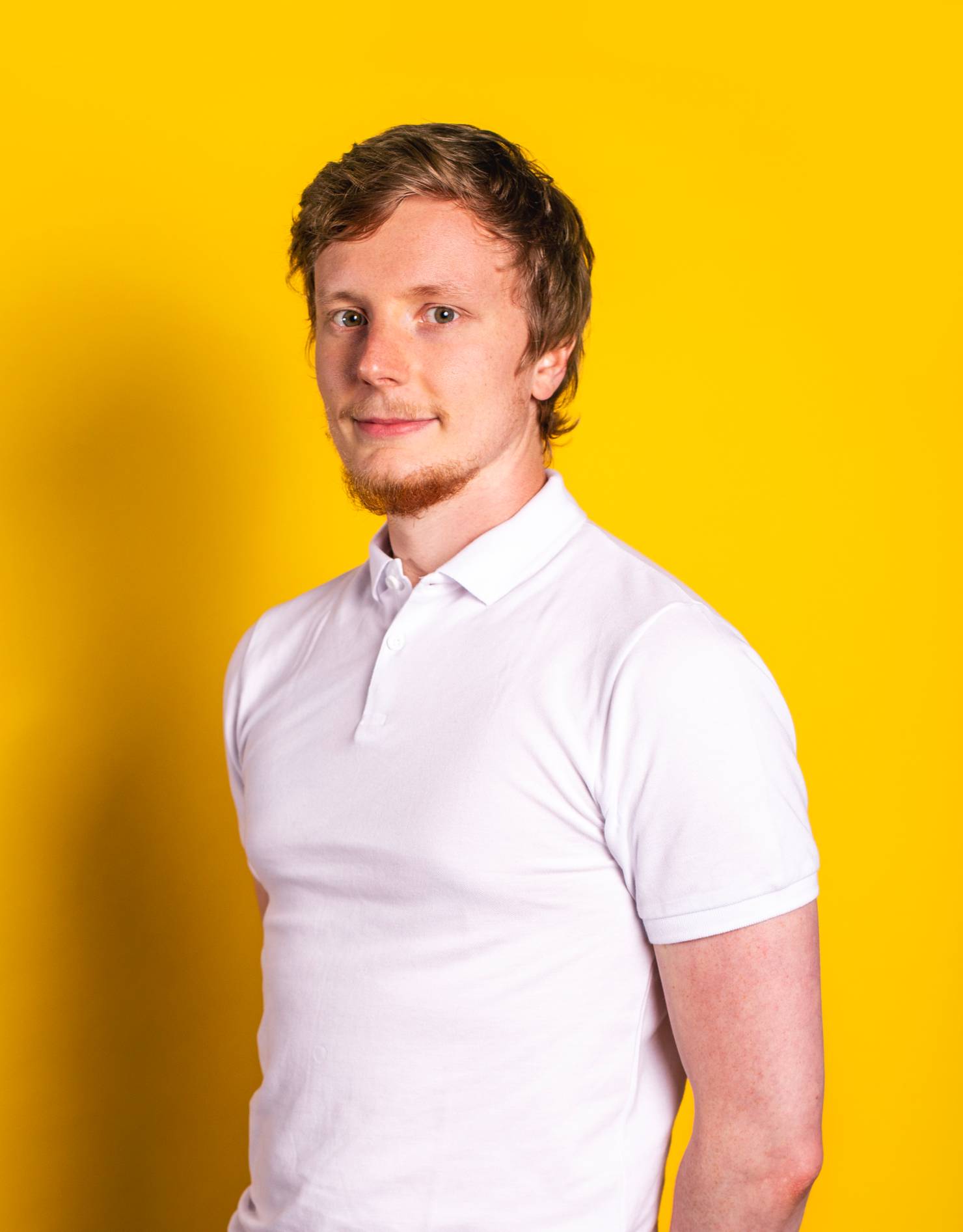 Hayden Jarrett against a yellow background