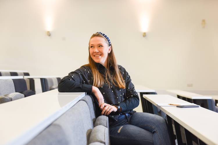 Student in Lecture Theatre 1