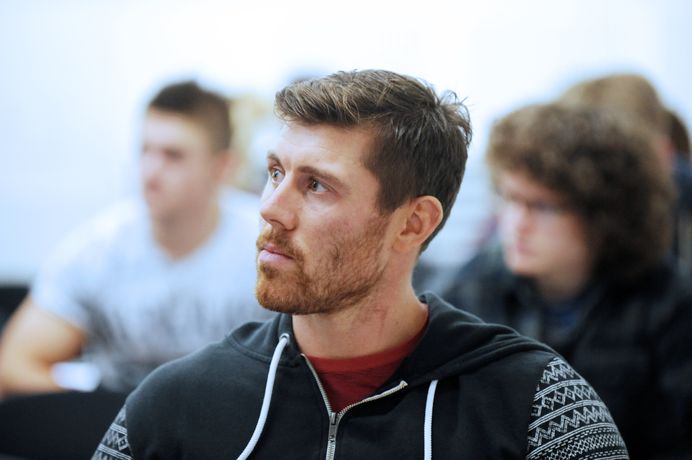 Close-up of student in a lecture