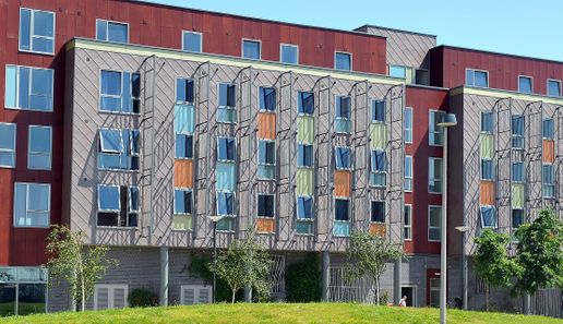 Exterior of the student accommodation building