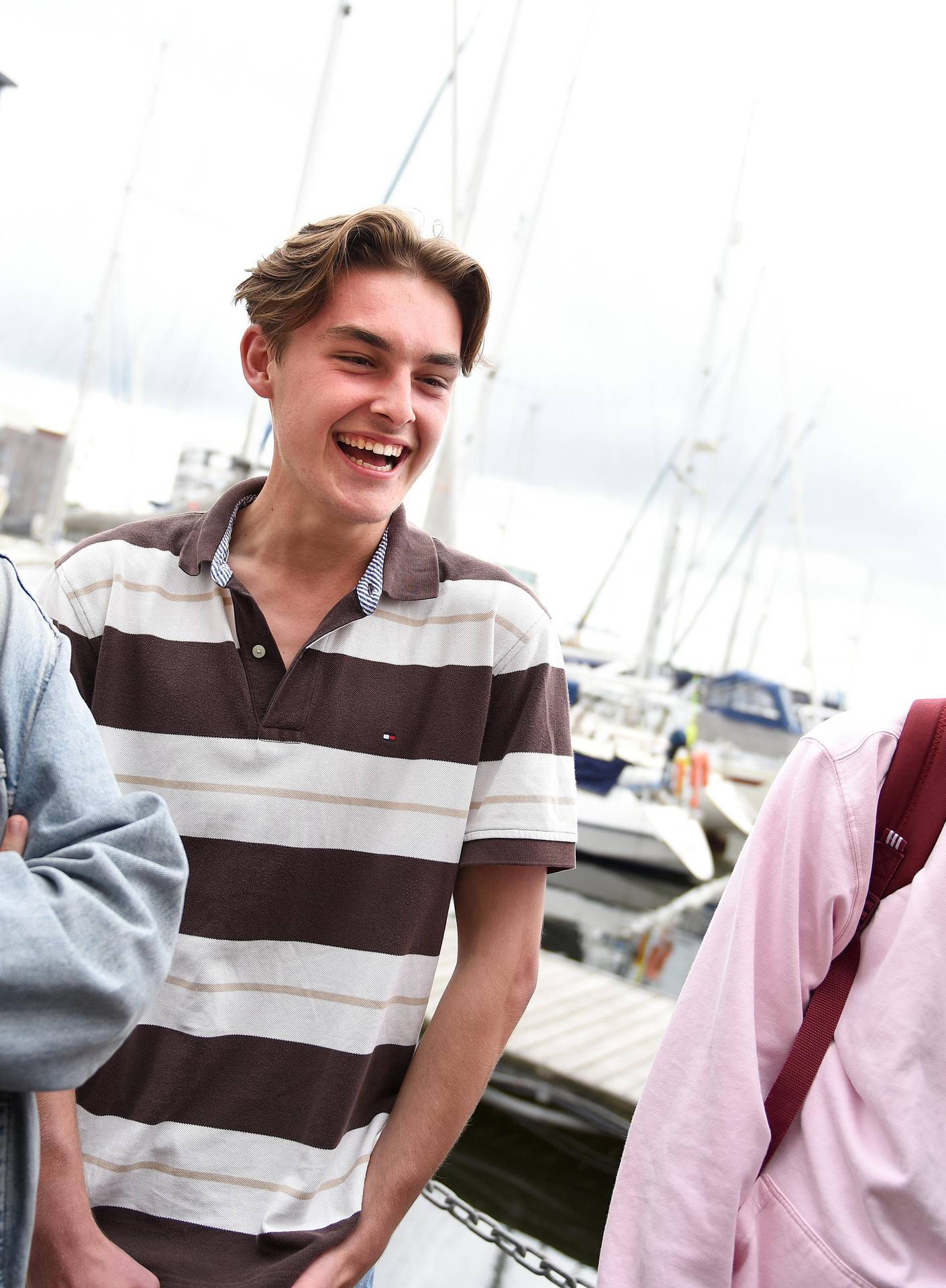 A group of students socialising