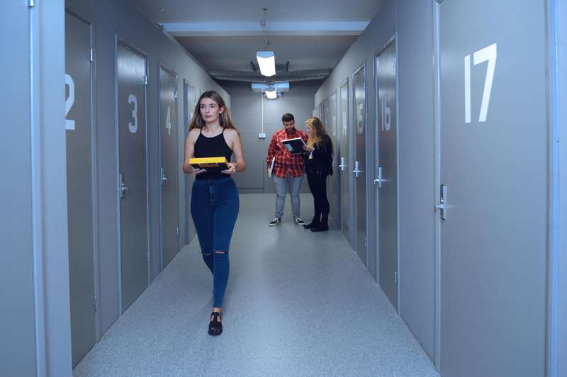 Stuents outside the darkrooms