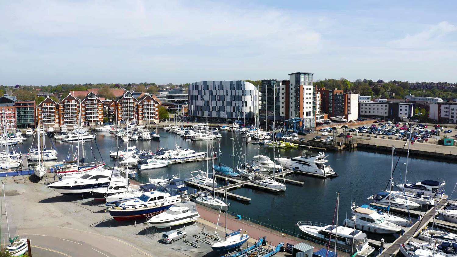 Waterfront Building and the marina