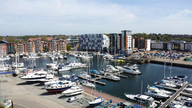 Waterfront Building and the marina
