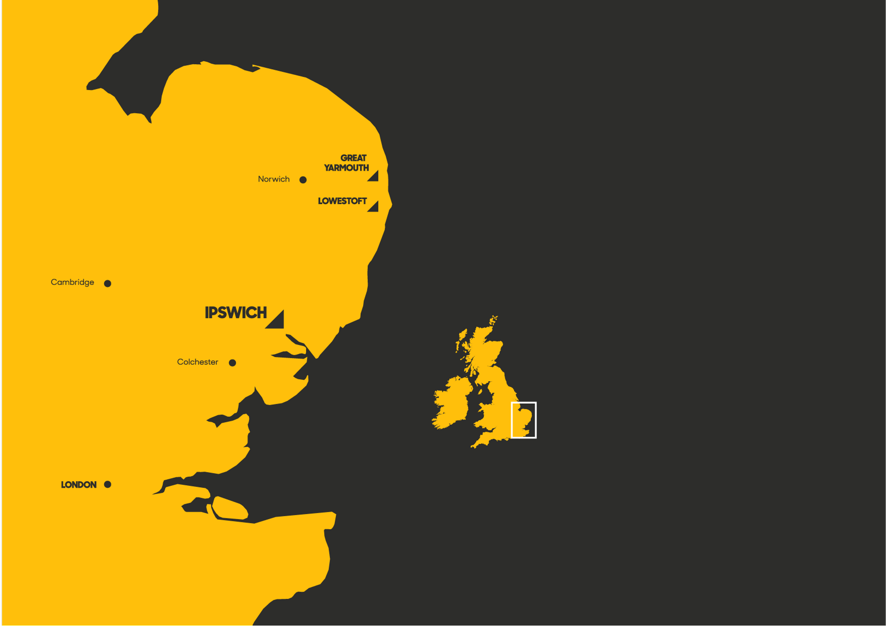 A map of East Anglia